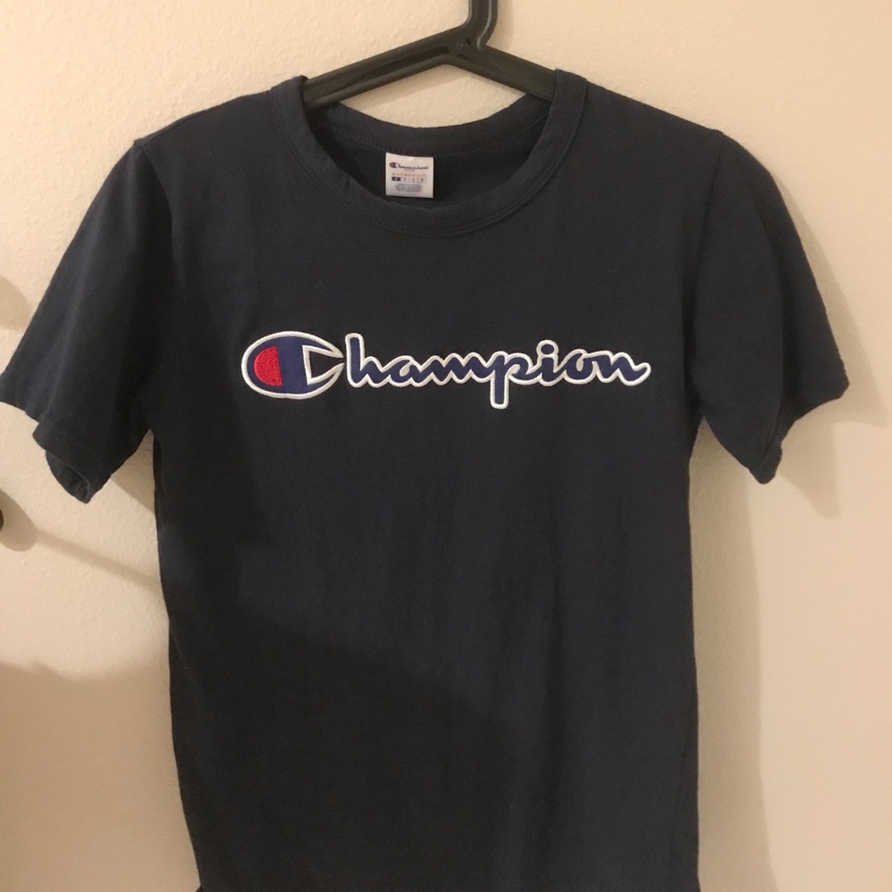 Champion Logo Plain T Shirt